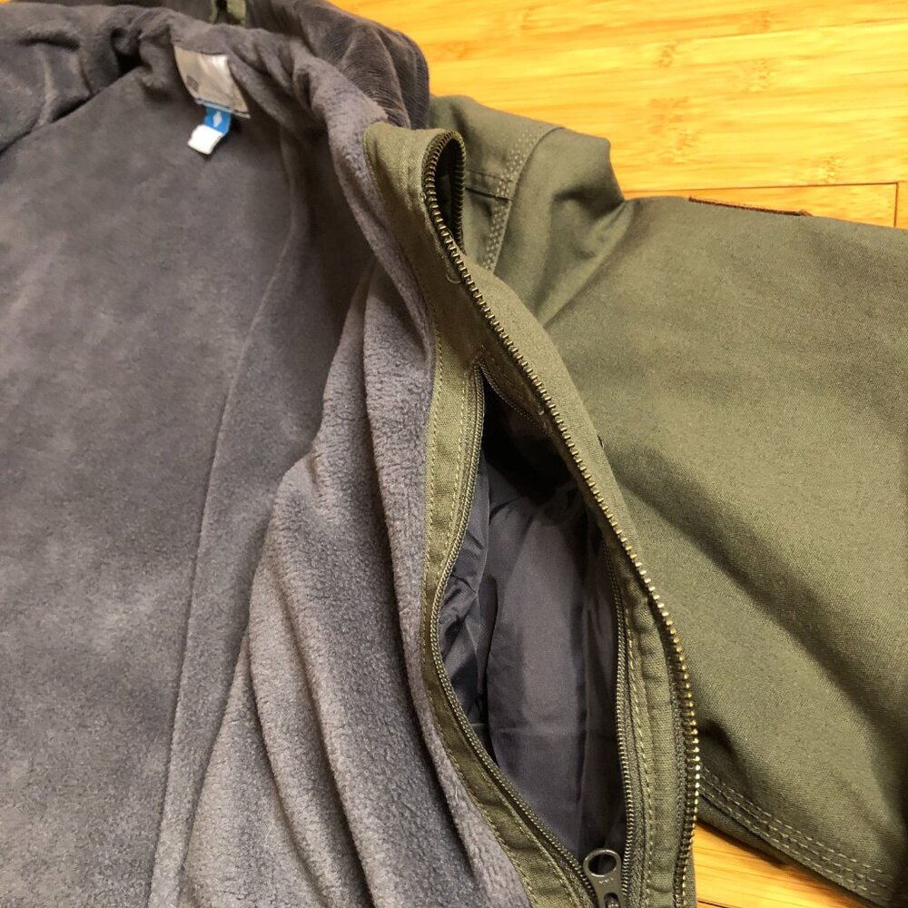 Barn Jacket Columbia Coat Like New Olive Green Fleeced Lined Insulated Jacket - Picture 8 of 13